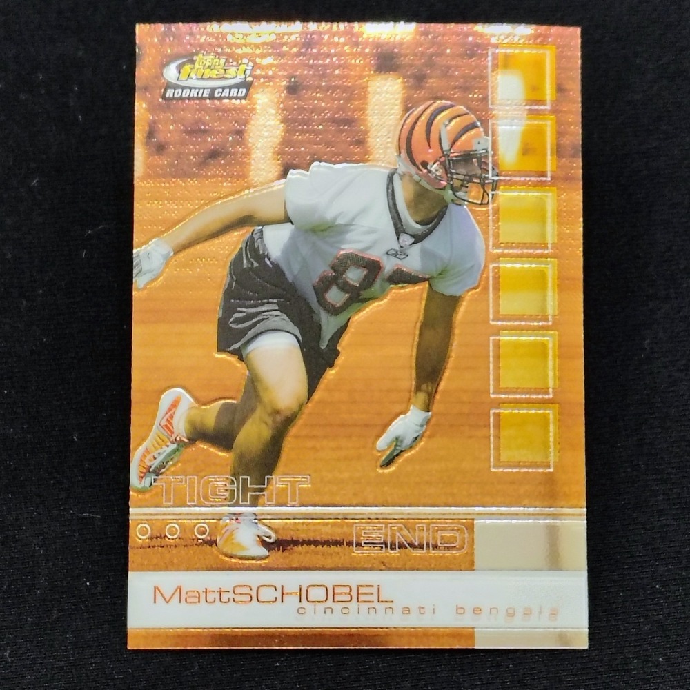 2002 Topps Finest #108 Matt Schobel RC Rookie Card Cincinnati‎ Bengals NFL Card